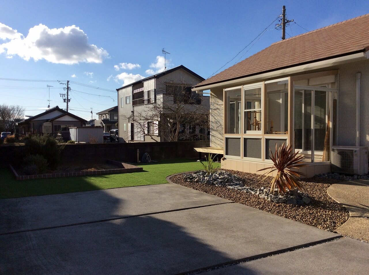 リゾート感を感じさせるお庭へリフォーム｜浜松市の外構・エクステリア専門店 まろうど