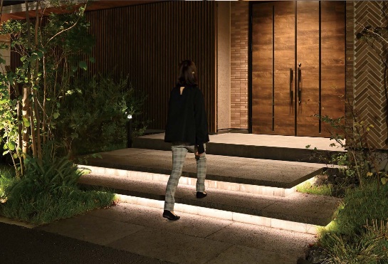 アプローチのライティング｜浜松市の外構・エクステリア専門店 まろうど