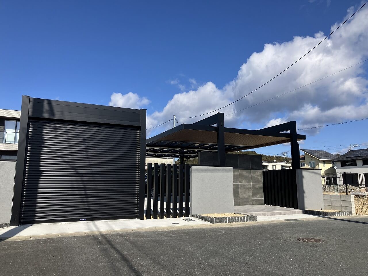 圧倒的な存在感。どこから見てもカッコイイ外構できました。｜浜松市の外構・エクステリア専門店 まろうど